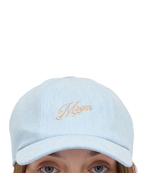 MSGM（エムエスジーエム）の「MSGM 刺繍ロゴ デニム ベースボールキャップ（キャップ・レディース・ライトブルー・FREE）」の4枚目の写真