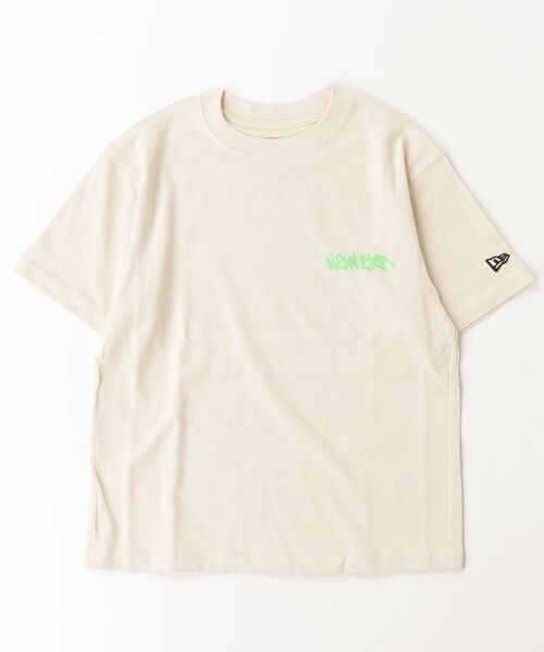 NEW ERA（ニューエラ）の「ニューエラ  YTH SS CT TEE TAGGING SLT 261（Tシャツ/カットソー・キッズ・サックスブルー/ブラック/クリーム・130cm/140cm/150cm/160cm）」の3枚目の写真