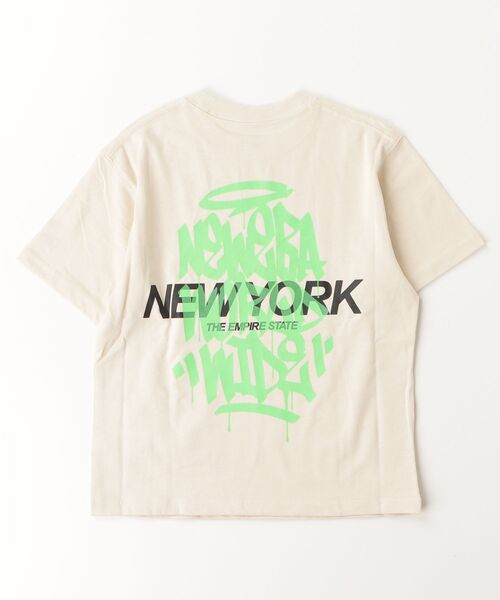 NEW ERA（ニューエラ）の「ニューエラ  YTH SS CT TEE TAGGING SLT 261（Tシャツ/カットソー・キッズ・サックスブルー/ブラック/クリーム・130cm/140cm/150cm/160cm）」の5枚目の写真