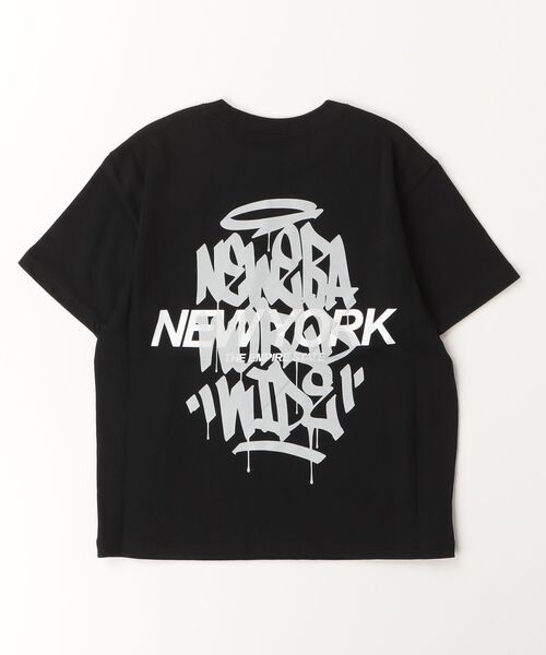 NEW ERA（ニューエラ）の「ニューエラ  YTH SS CT TEE TAGGING SLT 261（Tシャツ/カットソー・キッズ・サックスブルー/ブラック/クリーム・130cm/140cm/150cm/160cm）」の6枚目の写真