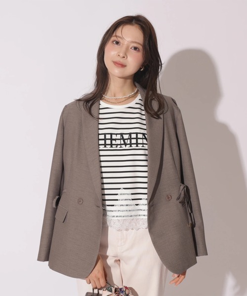 Apuweiser-riche(アプワイザーリッシェ)の「レーストリム刺繍ロゴTシャツ(Tシャツ/カットソー・レディース・ブラック系その他・2)」の13枚目の写真