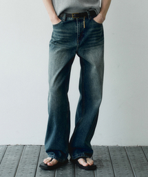 NOIRER（ノイア）の「クラシックストレートデニムパンツ（ミドルブルー）（デニムパンツ）」