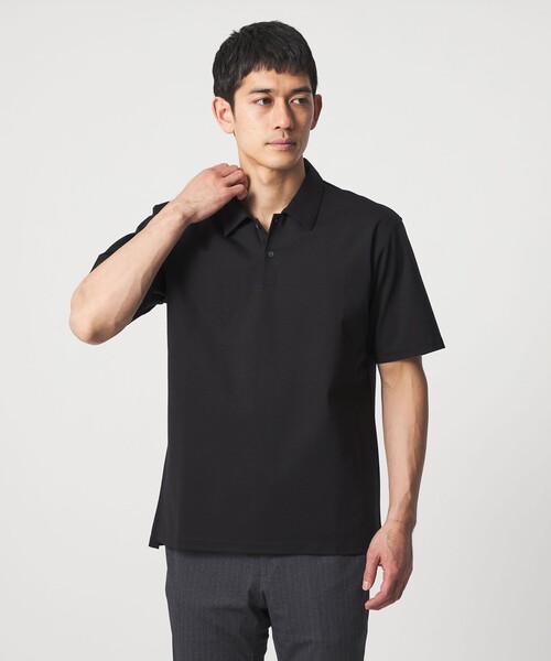 UNITED ARROWS(ユナイテッドアローズ)の「ポンチ ポロシャツ UA COZY 抗菌防臭 接触冷感(ポロシャツ・メンズ・ネイビー/ブラック/ライトグレー/ホワイト・M/S/XL/L)」の8枚目の写真