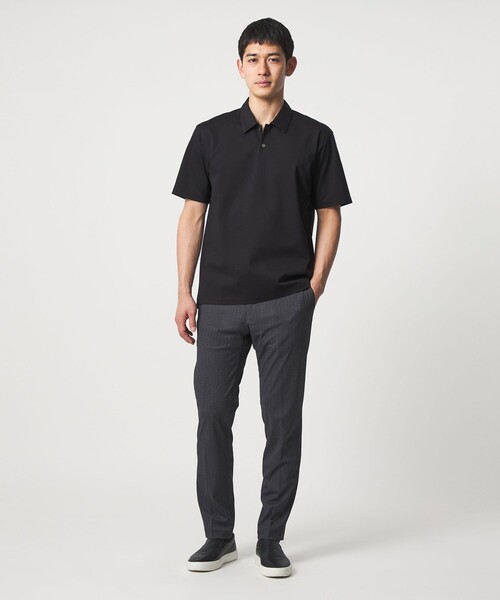 UNITED ARROWS(ユナイテッドアローズ)の「ポンチ ポロシャツ UA COZY 抗菌防臭 接触冷感(ポロシャツ・メンズ・ネイビー/ブラック/ライトグレー/ホワイト・M/S/XL/L)」の9枚目の写真