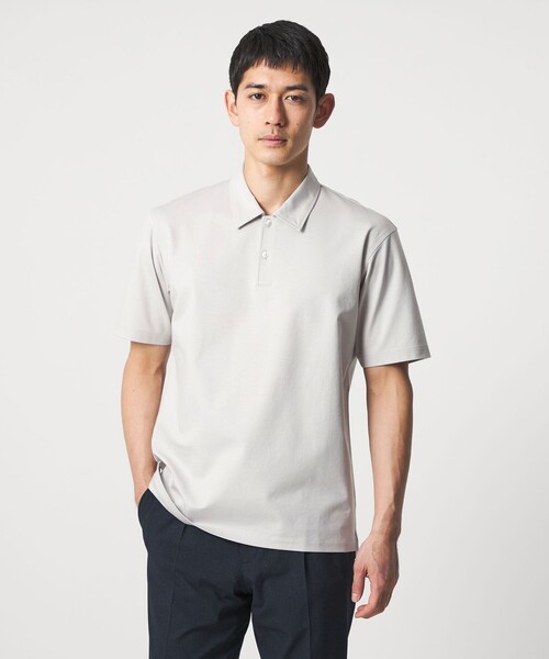 UNITED ARROWS(ユナイテッドアローズ)の「ポンチ ポロシャツ UA COZY 抗菌防臭 接触冷感(ポロシャツ・メンズ・ネイビー/ブラック/ライトグレー/ホワイト・M/S/XL/L)」の10枚目の写真