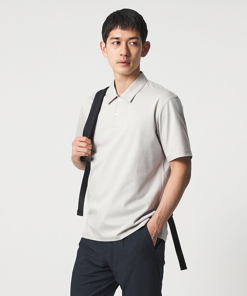UNITED ARROWS(ユナイテッドアローズ)の「ポンチ ポロシャツ UA COZY 抗菌防臭 接触冷感(ポロシャツ・メンズ・ネイビー/ブラック/ライトグレー/ホワイト・M/S/XL/L)」の11枚目の写真