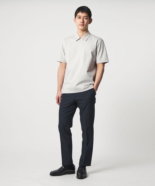UNITED ARROWS(ユナイテッドアローズ)の「ポンチ ポロシャツ UA COZY 抗菌防臭 接触冷感(ポロシャツ・メンズ・ネイビー/ブラック/ライトグレー/ホワイト・M/S/XL/L)」の12枚目の写真