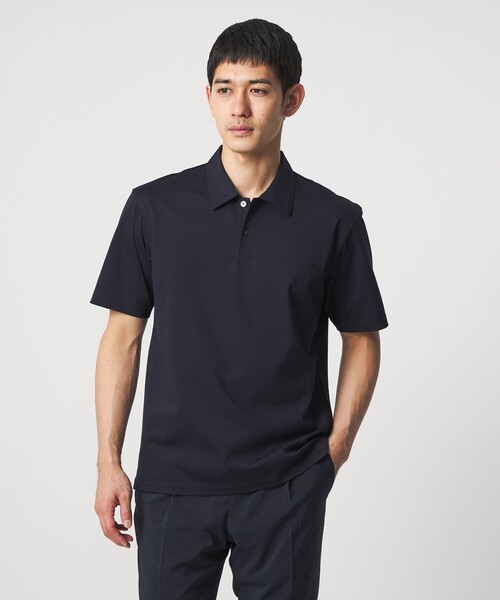 UNITED ARROWS(ユナイテッドアローズ)の「ポンチ ポロシャツ UA COZY 抗菌防臭 接触冷感(ポロシャツ・メンズ・ネイビー/ブラック/ライトグレー/ホワイト・M/S/XL/L)」の13枚目の写真