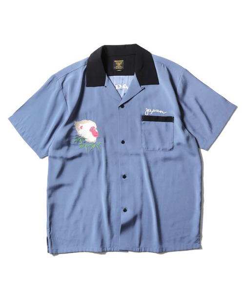 HOUSTON(ヒューストン)の「HOUSTON スーベニアシャツ (MONKEY)(シャツ/ブラウス・メンズ・ブラック/ブルー/オレンジ・LARGE/X-LARGE/XX-LARGE/MEDIUM)」の2枚目の写真