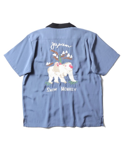 HOUSTON(ヒューストン)の「HOUSTON スーベニアシャツ (MONKEY)(シャツ/ブラウス・メンズ・ブラック/ブルー/オレンジ・LARGE/X-LARGE/XX-LARGE/MEDIUM)」の5枚目の写真