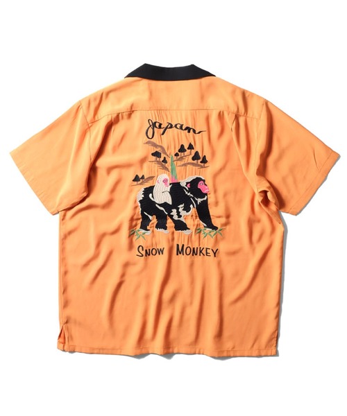HOUSTON(ヒューストン)の「HOUSTON スーベニアシャツ (MONKEY)(シャツ/ブラウス・メンズ・ブラック/ブルー/オレンジ・LARGE/X-LARGE/XX-LARGE/MEDIUM)」の6枚目の写真