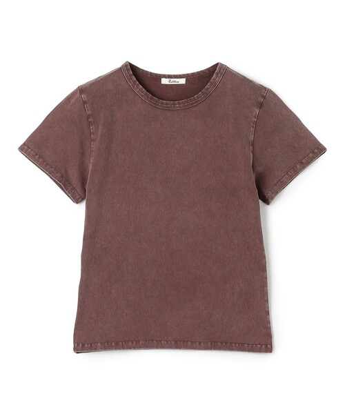 EDITION(エディション)の「ストレッチコットンガーメントダイ プルオーバー(Tシャツ/カットソー・レディース・ブラック/レッド系その他・36/34)」の1枚目の写真