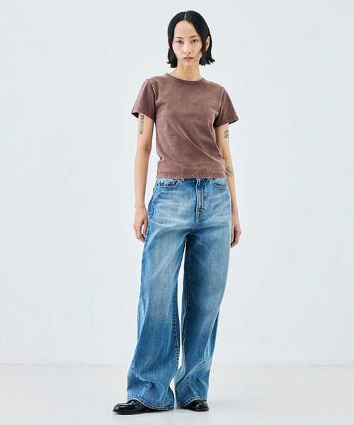 EDITION(エディション)の「ストレッチコットンガーメントダイ プルオーバー(Tシャツ/カットソー・レディース・ブラック/レッド系その他・36/34)」の3枚目の写真