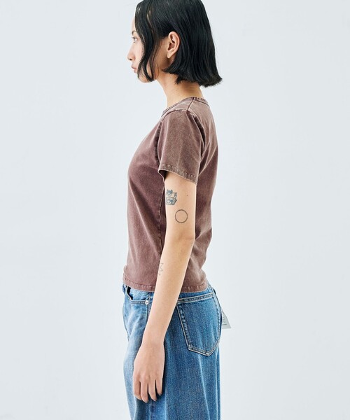 EDITION(エディション)の「ストレッチコットンガーメントダイ プルオーバー(Tシャツ/カットソー・レディース・ブラック/レッド系その他・36/34)」の5枚目の写真