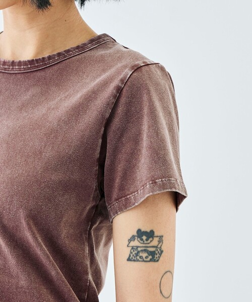 EDITION(エディション)の「ストレッチコットンガーメントダイ プルオーバー(Tシャツ/カットソー・レディース・ブラック/レッド系その他・36/34)」の9枚目の写真