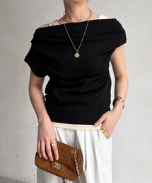 【WEB限定】ドレープレイヤードトップス