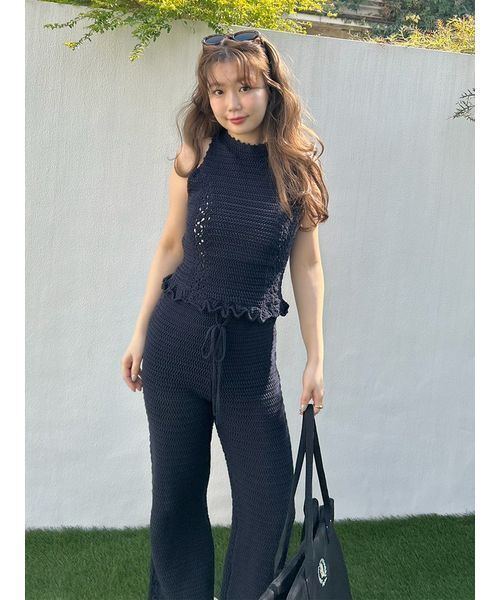 LILY BROWN(リリーブラウン)の「【ZOZO限定カラーあり】Lily Bearキャリーオンボストンバッグ(ボストンバッグ・レディース・ピンク/ダークネイビー/ブルー/アイボリー/ブラック・F)」の7枚目の写真