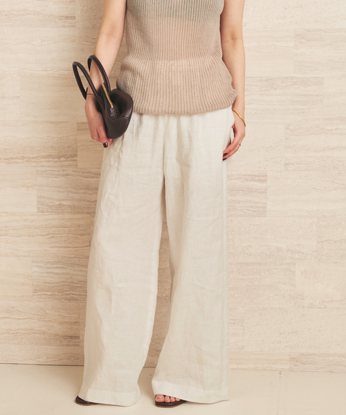 plage(プラージュ)の「Linen easy パンツ(その他パンツ・レディース・ブルー系その他/ベージュ/ホワイト・34/36/38)」の3枚目の写真