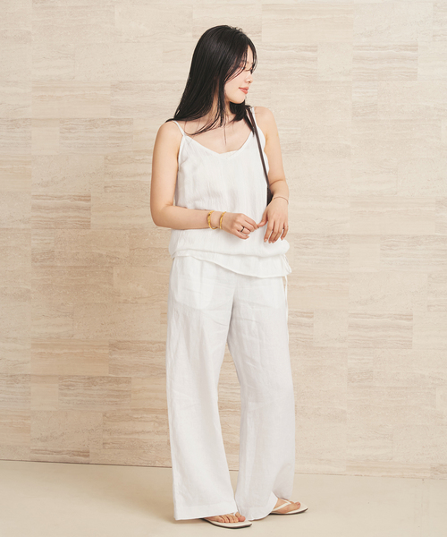 plage(プラージュ)の「Linen easy パンツ(その他パンツ・レディース・ブルー系その他/ベージュ/ホワイト・34/36/38)」の19枚目の写真