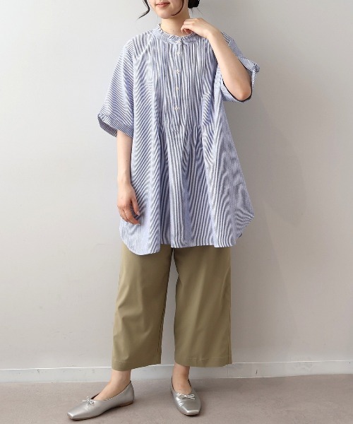 MB mint breeze(エムビーミントブリーズ)の「【LL~6L 大きいサイズ】【WEB限定】フロントピンタックブラウス(シャツ/ブラウス・レディース・ブルー/ブラック/ライトグレー・LL/3L/4L/5L/6L)」の13枚目の写真