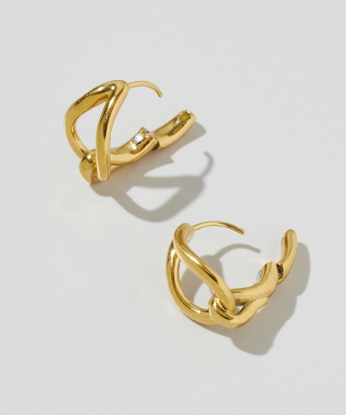GOLDY(ゴールディ)の「【金属アレルギー軽減】ノット ドロップ ワンタッチ ステンレス ピアス(ピアス(両耳用)・レディース・シルバー/ゴールド・FREE)」の11枚目の写真
