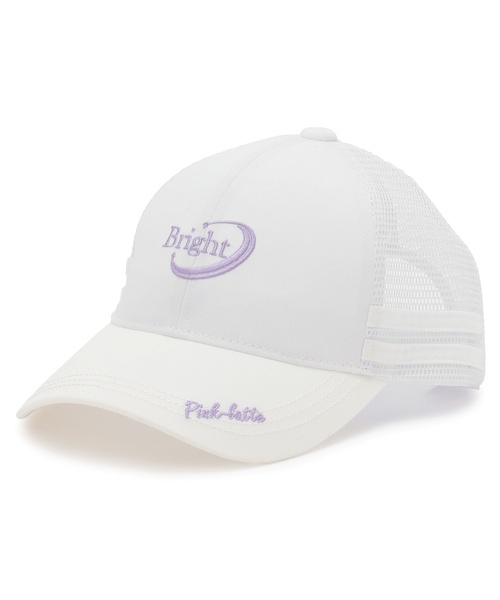 PINK-latte（ピンクラテ）の「ヨコラインロゴメッシュキャップ（キャップ・キッズ・ホワイト/ブラック・F）」の12枚目の写真