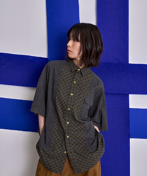 Nora Lily рубашка S/S Crazy Pattern Check