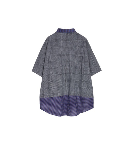 Nora Lily（ノラリリー）の「【Nora Lily】Crazy Pattern Check S/S Shirt（シャツ/ブラウス・メンズ・ダークグレー/アイボリー/グレー・FREE）」の7枚目の写真