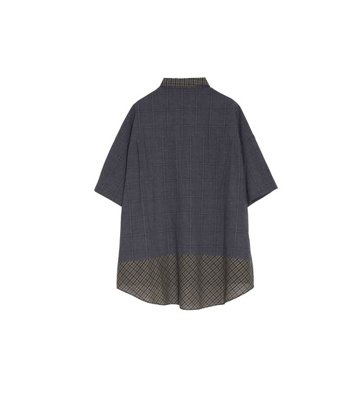 Nora Lily（ノラリリー）の「【Nora Lily】Crazy Pattern Check S/S Shirt（シャツ/ブラウス・メンズ・ダークグレー/アイボリー/グレー・FREE）」の9枚目の写真