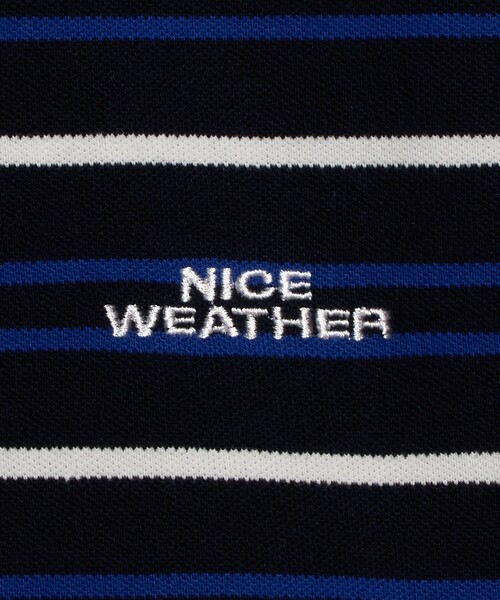 NICE WEATHER(ナイスウェザー)の「<NICE WEATHER>ボーダー ショートスリーブ ポロシャツ(ポロシャツ・メンズ・ライトブルー/ネイビー・M/S/L)」の17枚目の写真
