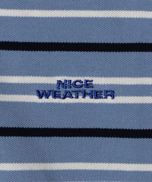 NICE WEATHER(ナイスウェザー)の「<NICE WEATHER>ボーダー ショートスリーブ ポロシャツ(ポロシャツ・メンズ・ライトブルー/ネイビー・M/S/L)」の21枚目の写真