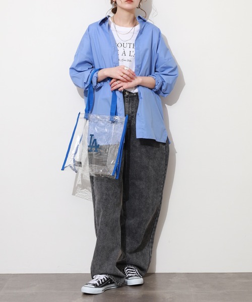 FUNALIVE(ファンアライブ)の「foco MLB VINYL BAG ビニールバッグ(トートバッグ・メンズ・ブラック/ブルー・FREE)」の11枚目の写真