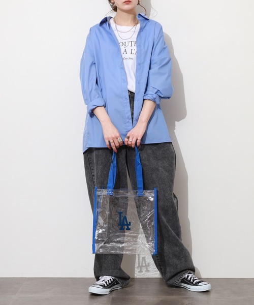 FUNALIVE(ファンアライブ)の「foco MLB VINYL BAG ビニールバッグ(トートバッグ・メンズ・ブラック/ブルー・FREE)」の12枚目の写真