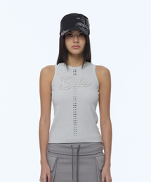 STUD PATCH LOGO DYED SLEEVELESS_BEIGE