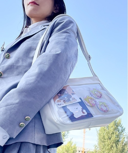 BACKYARD FAMILY(バックヤードファミリー)の「痛バッグ ショルダー yhcbag5119(ショルダーバッグ・レディース・グレー/グリーン/パープル/ホワイト/ブラック・FREE)」の2枚目の写真