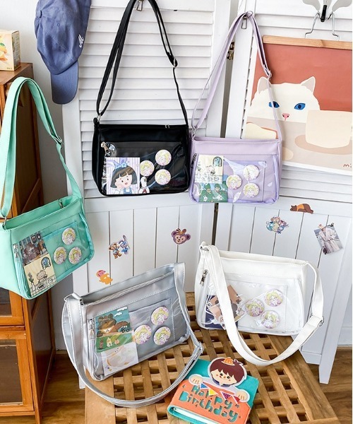 BACKYARD FAMILY(バックヤードファミリー)の「痛バッグ ショルダー yhcbag5119(ショルダーバッグ・レディース・グレー/グリーン/パープル/ホワイト/ブラック・FREE)」の9枚目の写真