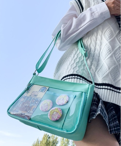 BACKYARD FAMILY(バックヤードファミリー)の「痛バッグ ショルダー yhcbag5119(ショルダーバッグ・レディース・グレー/グリーン/パープル/ホワイト/ブラック・FREE)」の19枚目の写真