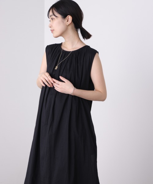 Bou Jeloud（ブージュルード）の「コットンボイルカラーロングワンピース（ワンピース・レディース・ブラック/パープル/ライム・38）」の8枚目の写真