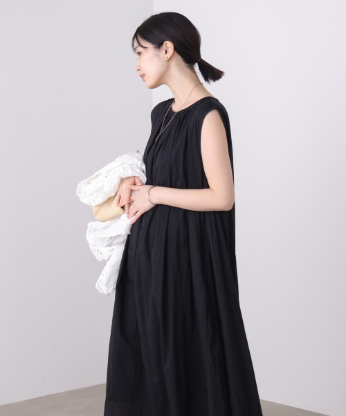 Bou Jeloud（ブージュルード）の「コットンボイルカラーロングワンピース（ワンピース・レディース・ブラック/パープル/ライム・38）」の10枚目の写真