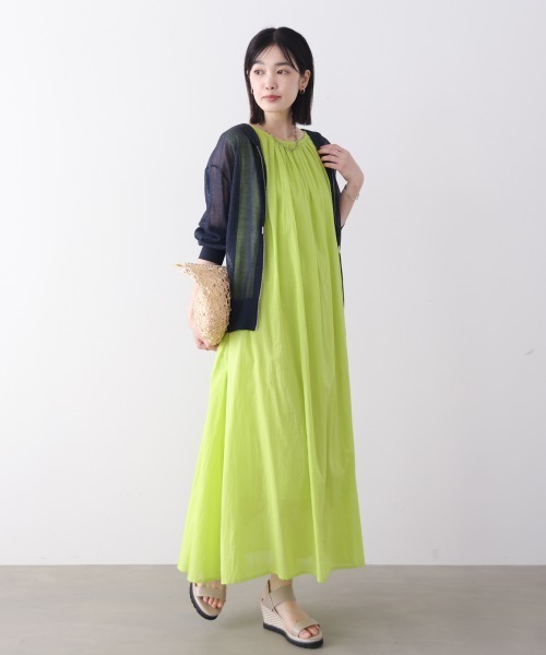 Bou Jeloud（ブージュルード）の「コットンボイルカラーロングワンピース（ワンピース・レディース・ブラック/パープル/ライム・38）」の20枚目の写真