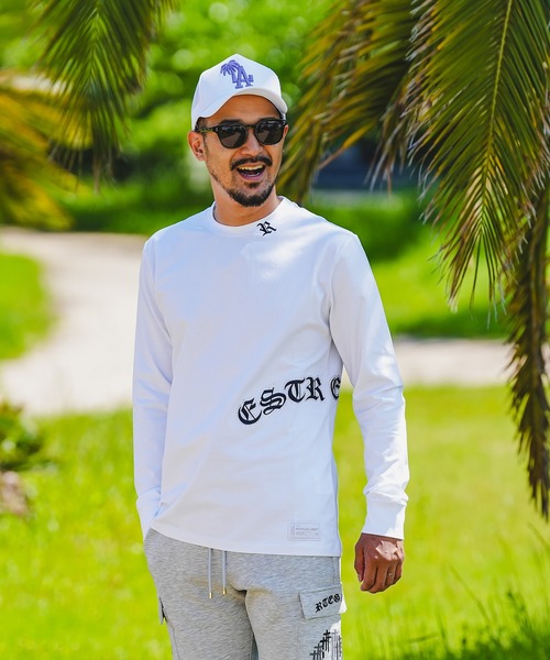 adamsJUGGLER(アダムスジャグラー)の「RTEG ネック/R C.Eロンティー(Tシャツ/カットソー・メンズ・ホワイト/ブラック・S/M/L/XL/XXL)」の1枚目の写真