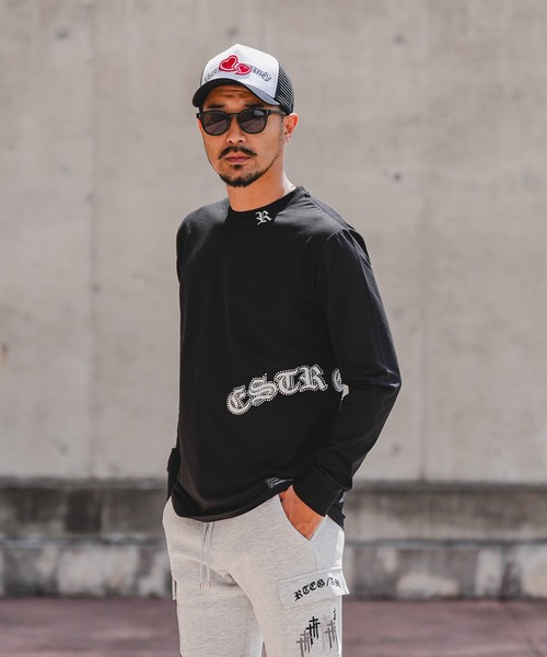adamsJUGGLER(アダムスジャグラー)の「RTEG ネック/R C.Eロンティー(Tシャツ/カットソー・メンズ・ホワイト/ブラック・S/M/L/XL/XXL)」の2枚目の写真