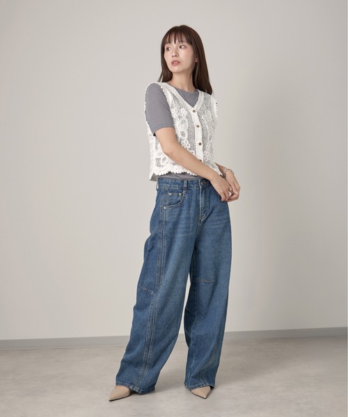 OFROOM(オフルーム)の「Crochet Open Front Vest|クロシェオープンフロントベスト(ベスト・レディース・ベージュ/ホワイト・FREE)」の19枚目の写真