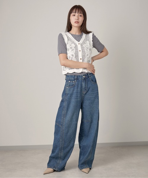 OFROOM(オフルーム)の「Crochet Open Front Vest|クロシェオープンフロントベスト(ベスト・レディース・ベージュ/ホワイト・FREE)」の20枚目の写真