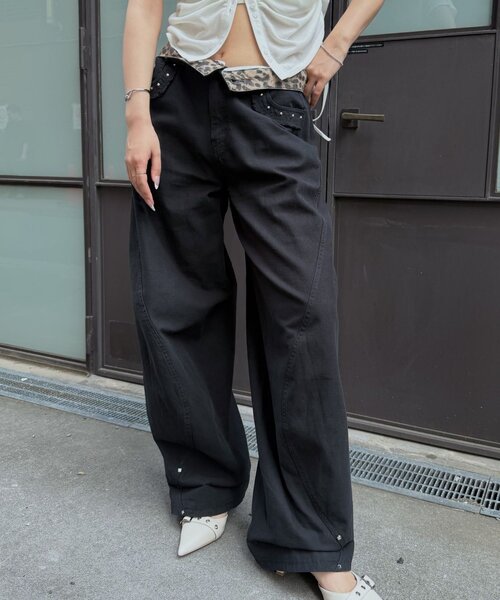 mline（エムライン）の「[mline]フリンジカーゴパンツ（その他パンツ・レディース・ブラック/グレー/ベージュ・1/2）」の5枚目の写真