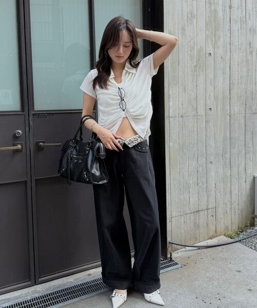 mline（エムライン）の「[mline]フリンジカーゴパンツ（その他パンツ・レディース・ブラック/グレー/ベージュ・1/2）」の8枚目の写真