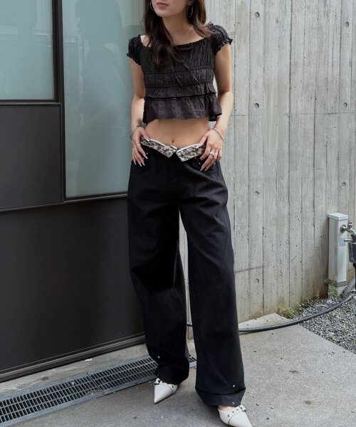 mline（エムライン）の「[mline]フリンジカーゴパンツ（その他パンツ・レディース・ブラック/グレー/ベージュ・1/2）」の14枚目の写真