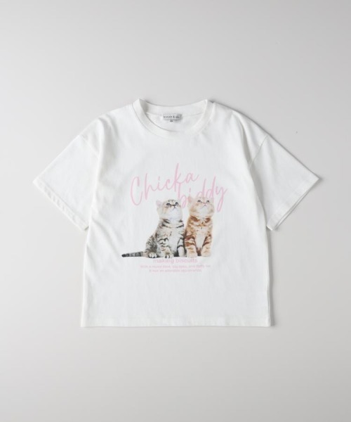 Right-on(ライトオン)の「【VIVIAN BLUE】接触冷感プリントTシャツ(Tシャツ/カットソー・キッズ・ダークグレー/ホワイト/サックスブルー/ライラック・110/120/130/140/150/160)」の1枚目の写真