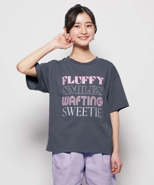 Right-on(ライトオン)の「【VIVIAN BLUE】接触冷感プリントTシャツ(Tシャツ/カットソー・キッズ・ダークグレー/ホワイト/サックスブルー/ライラック・110/120/130/140/150/160)」の2枚目の写真