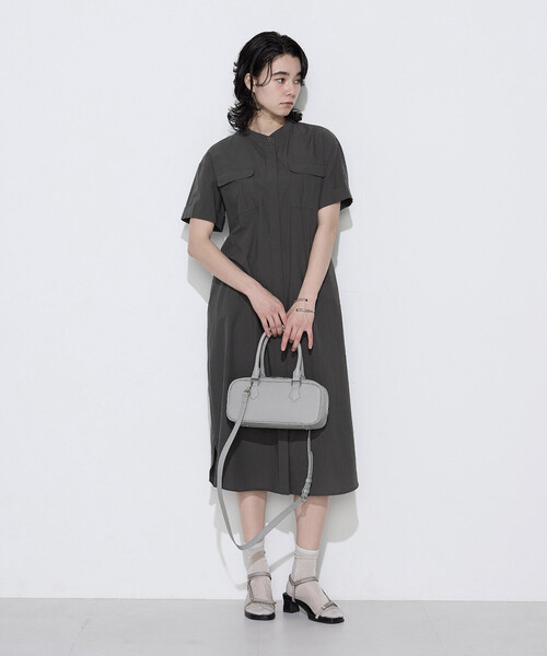 K.T KIYOKO TAKASE（キヨコタカセ）の「〔 TALLサイズ 〕 タイプライター ロングシャツドレス（ワンピース・レディース・キャメル/チャコール/ネイビー・15号/13号）」の2枚目の写真
